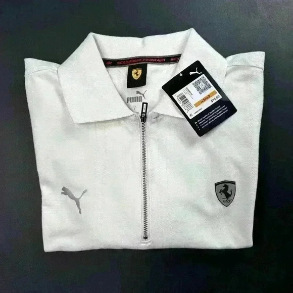 💰HUGE CLEARANCE SALE 💰 NWT Puma Scuderia Ferrari Mens Polo Jacquard Size Small - Picture 4 of 6